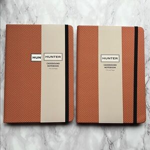 Hunter Orange and Black Casebound Notebooks Set of 2